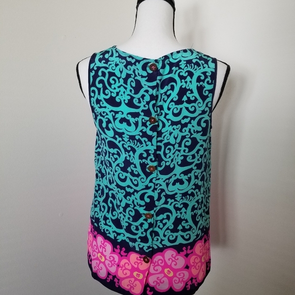 Lilly Pulitzer Iona Fountain Hopping Print Silk Shirt - Picture 2 of 5
